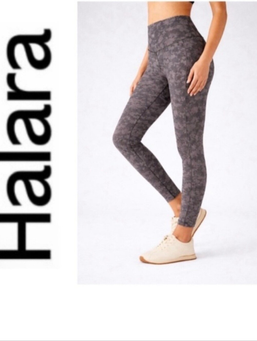 HALARA Leopard Cloud Print High Waist Tummy Control Yoga Leggings Size Small 7/8